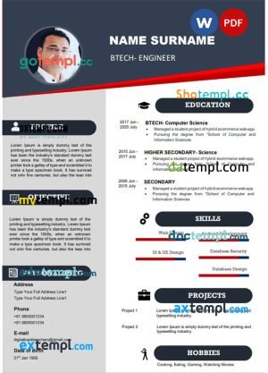 marketing director resume Word and PDF download template