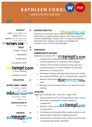 free accounting manager resume Word and PDF download template