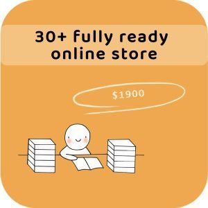 all 30+ fully ready online store WooCommerce, Shopify hosted and products uploaded