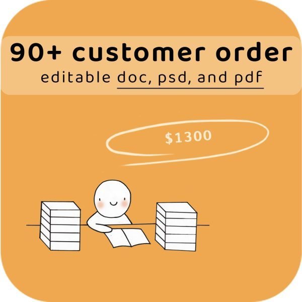 all 90+ customer order templates in one archive – with takeaway price