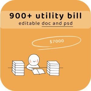 Nevada NV Energy business utility bill, PDF and WORD template