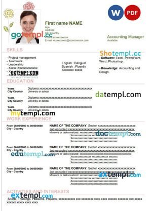 creativity pastel resume Word and PDF download template