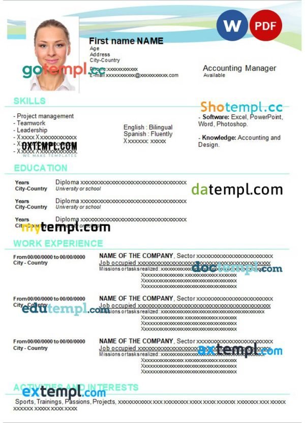 creativity resume Word and PDF download template