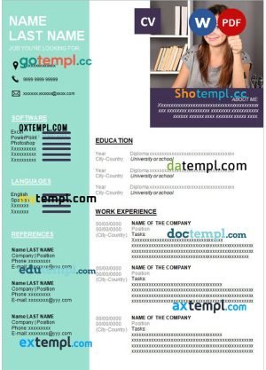 graduate resume Word and PDF download template