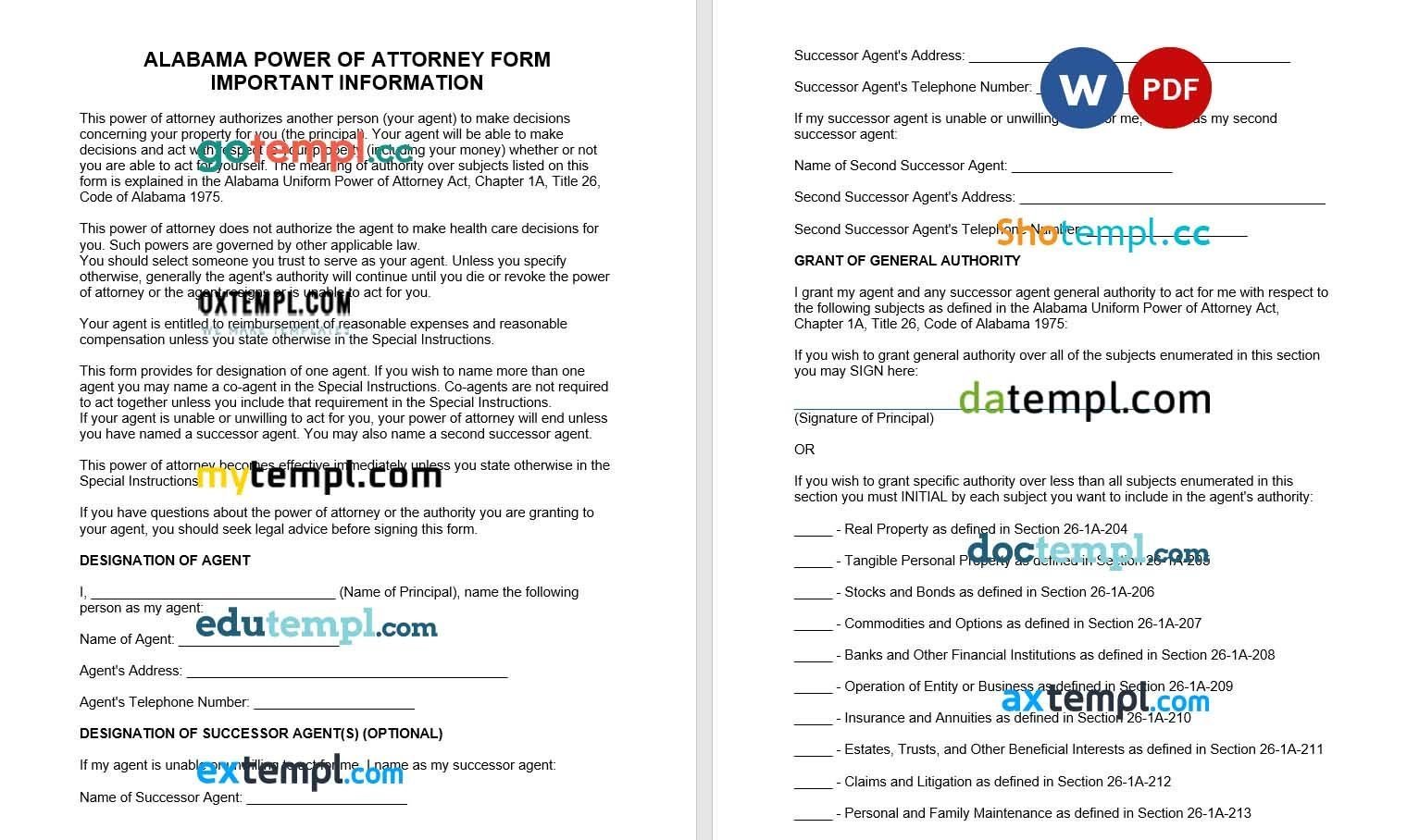 Iowa Real Estate Power of Attorney Form example, fully editable