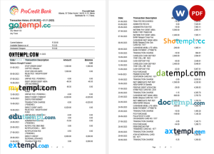 Angola Banco Economico bank statement template in Excel and PDF format