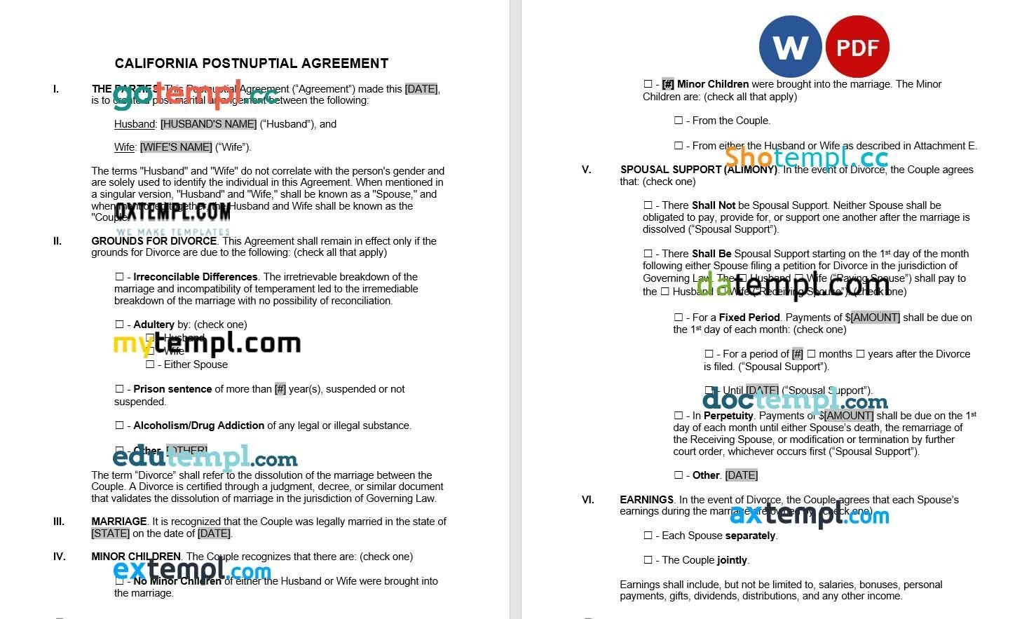 VACATION Acc pay works pay stub Word and PDF template