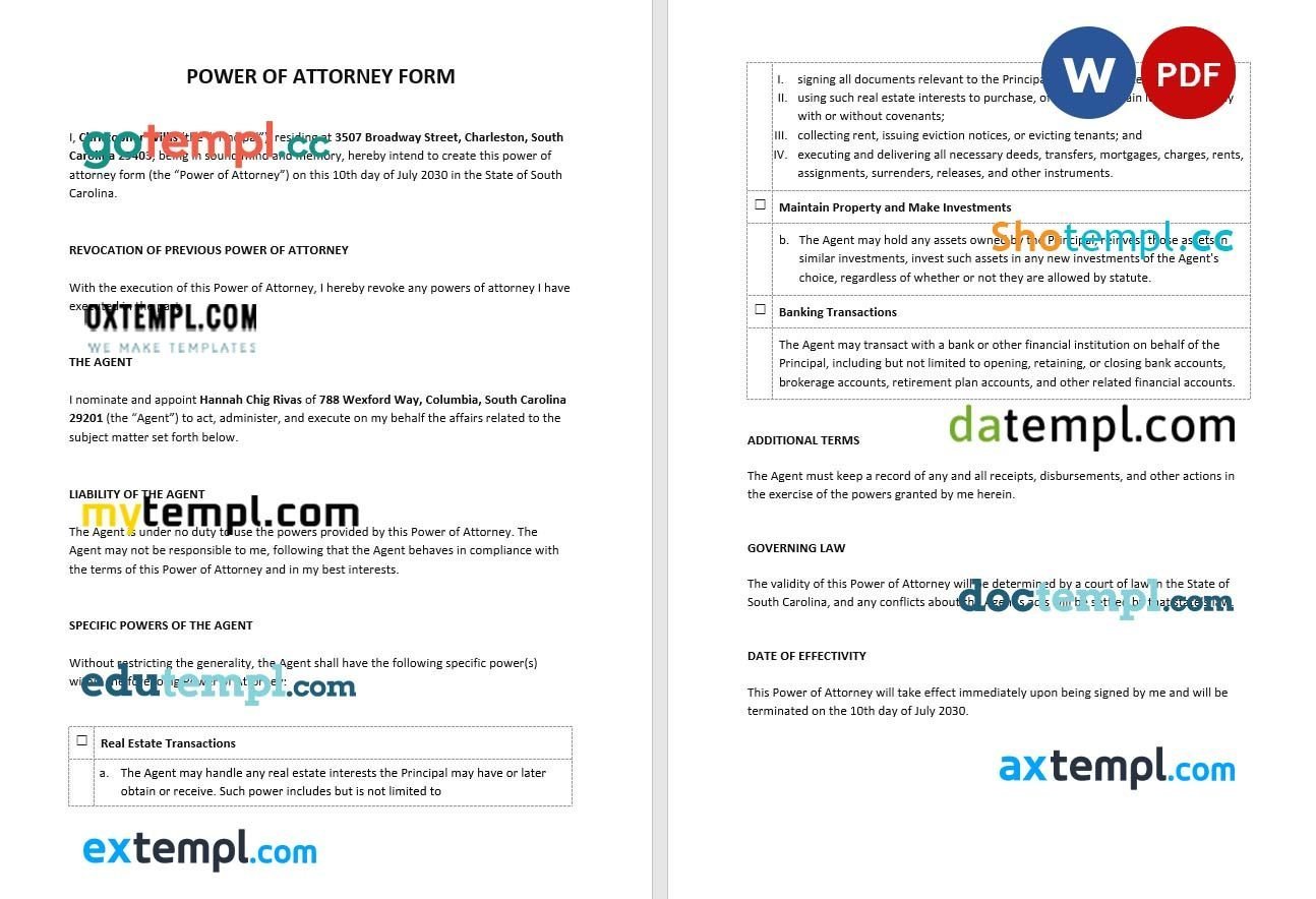 Loan Agreement version 1 Word example, fully editable