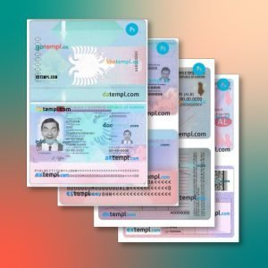Chad (République du Tchad) passport psd files, editable scan and snapshot sample, 2 in 1