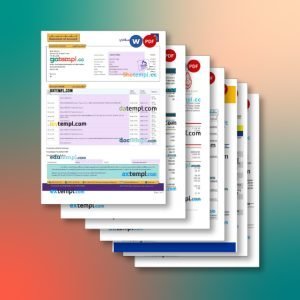 Bahrain bank statement 7 templates in one record – with discount price