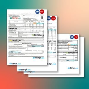Belarus utility bill 4 templates in one catalogue – with lower price