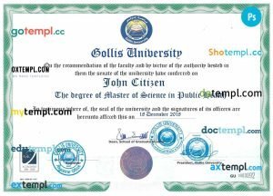 Chile vital record death certificate PSD template