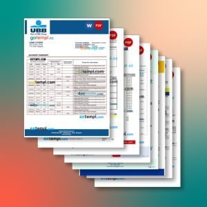 Bulgaria bank statement 8 templates in one catalogue – with lower price