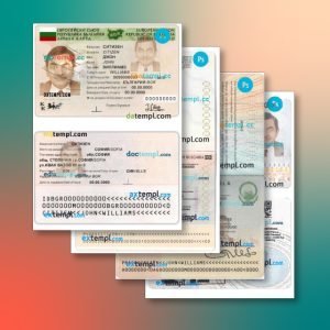 free Lebanon dog (animal, pet) passport PSD template, completely editable