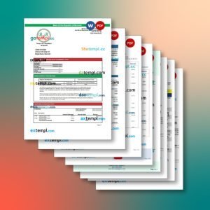 Burundi bank statement 8 templates in one record – with discount price