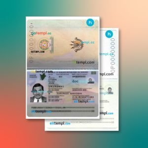 Burundi passport 2 templates in one catalogue – with lower price