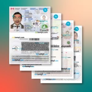 Canada ID card 4 templates in one collection – with price cut