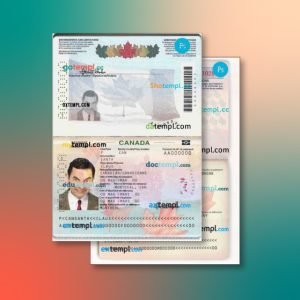 Canada passport 2 templates in one file – with a sale price