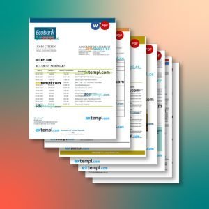 British Gas business utility bill, Word and PDF template, fully editable