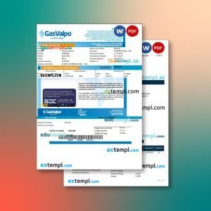 Chile utility bill 2 templates in one collection – with price cut