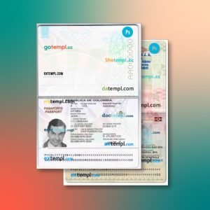 Colombia passport 2 templates in one catalogue – with lower price