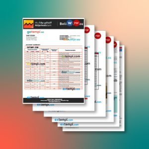 Congo bank statement 6 templates in one collection – with price cut