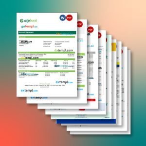 Croatia bank statement 9 templates in one record – with discount price
