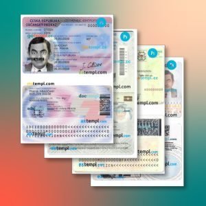 Czechia identity document 4 templates in one collection – with price cut