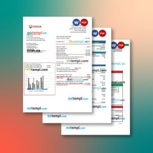 Czechia utility bill 3 templates in one record – with discount price