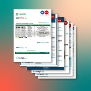 Dominica bank statement 6 templates in one file – with a sale price