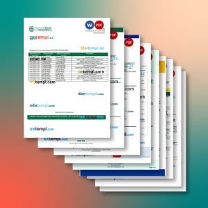 Dominican Republic bank statement 9 templates in one archive – with takeaway price