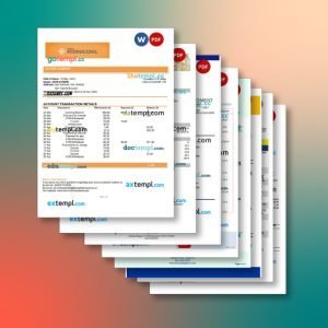 Ecuador bank statement 8 templates in one collection – with price cut