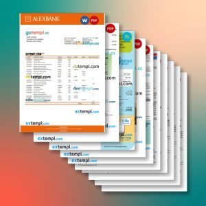 Egypt bank statement 10 templates in one catalogue – with lower price