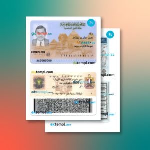 Egypt identity document 2 templates in one record – with discount price