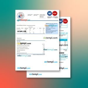 Egypt utility bill 2 templates in one archive – with takeaway price
