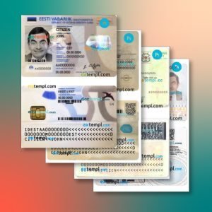 Estonia identity document 4 templates in one record – with discount price
