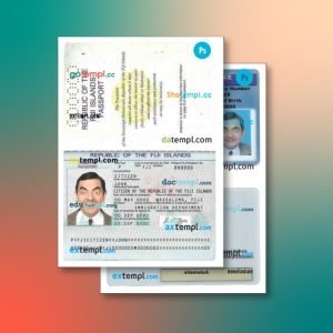 Fiji identity document 2 templates in one record – with discount price