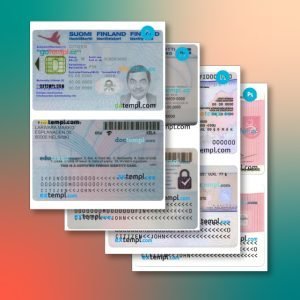 Finland ID card 4 templates in one archive – with takeaway price
