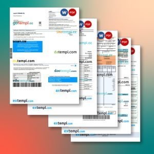 Belize utility bill 2 templates in one file – with a sale price
