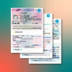 France identity document 3 templates in one file – with a sale price