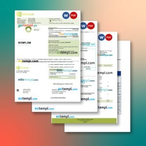 Georgia utility bill 4 templates in one archive – with takeaway price