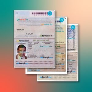 Greece passport 3 templates in one archive – with takeaway price