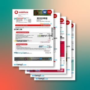 Greece utility bill 6 templates in one catalogue – with lower price