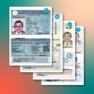 Guateala identity document 4 templates in one collection – with price cut