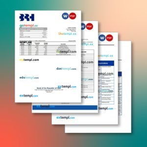 Haiti bank statement 4 templates in one collection – with price cut