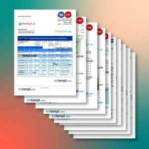 Hong Kong bank statement 15 templates in one record – with discount price