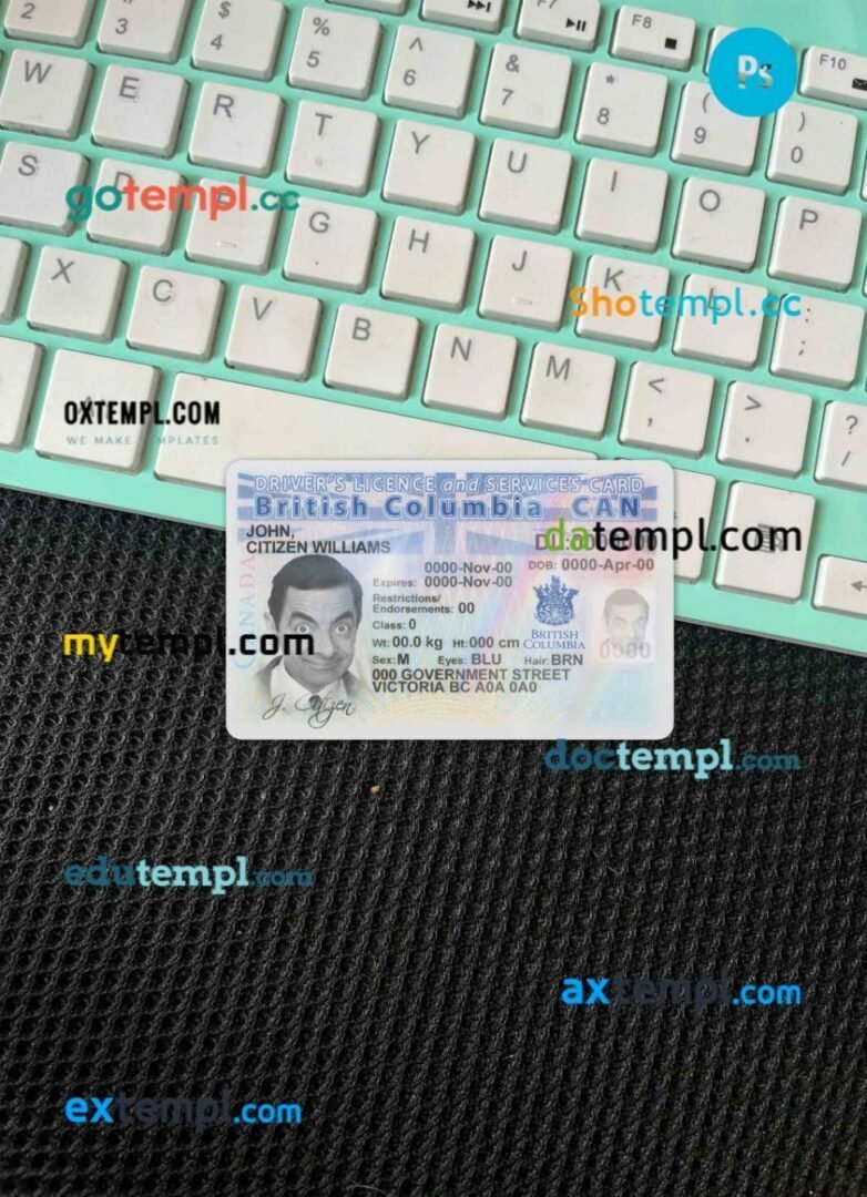 Palau ID card PSD template, completely editable