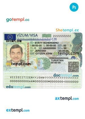 Greece birth certificate Word and PDF template, completely editable