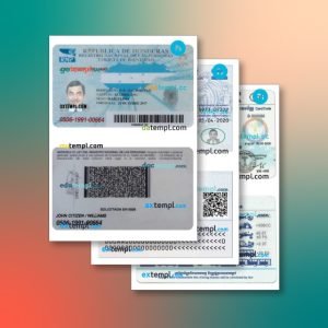 Honduras identity document 3 templates in one catalogue – with lower price
