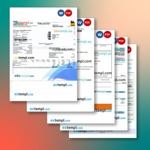 Hungary utility bill 5 templates in one record – with discount price